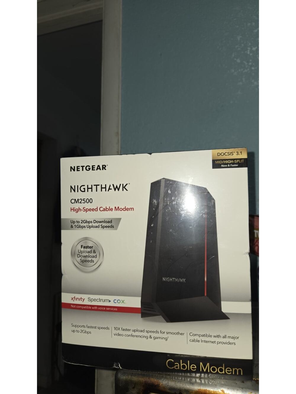 NETGEAR Nighthawk CM2500 DOCSIS 3.1 Mid/High-Split Cable Modem